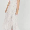 Outlet Worth Collective Rosamund Bustier-Style Maxi Dress in White/Orange Floral - Inclusive S