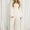 Outlet Worth Collective Rowan Pants in Beige Stripe
