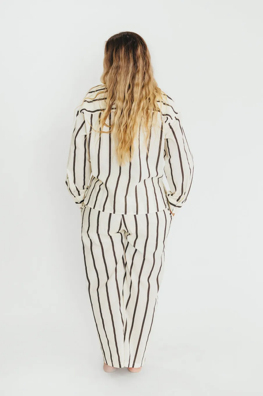 Hot Worth Collective Rowan Pants in Black Stripe