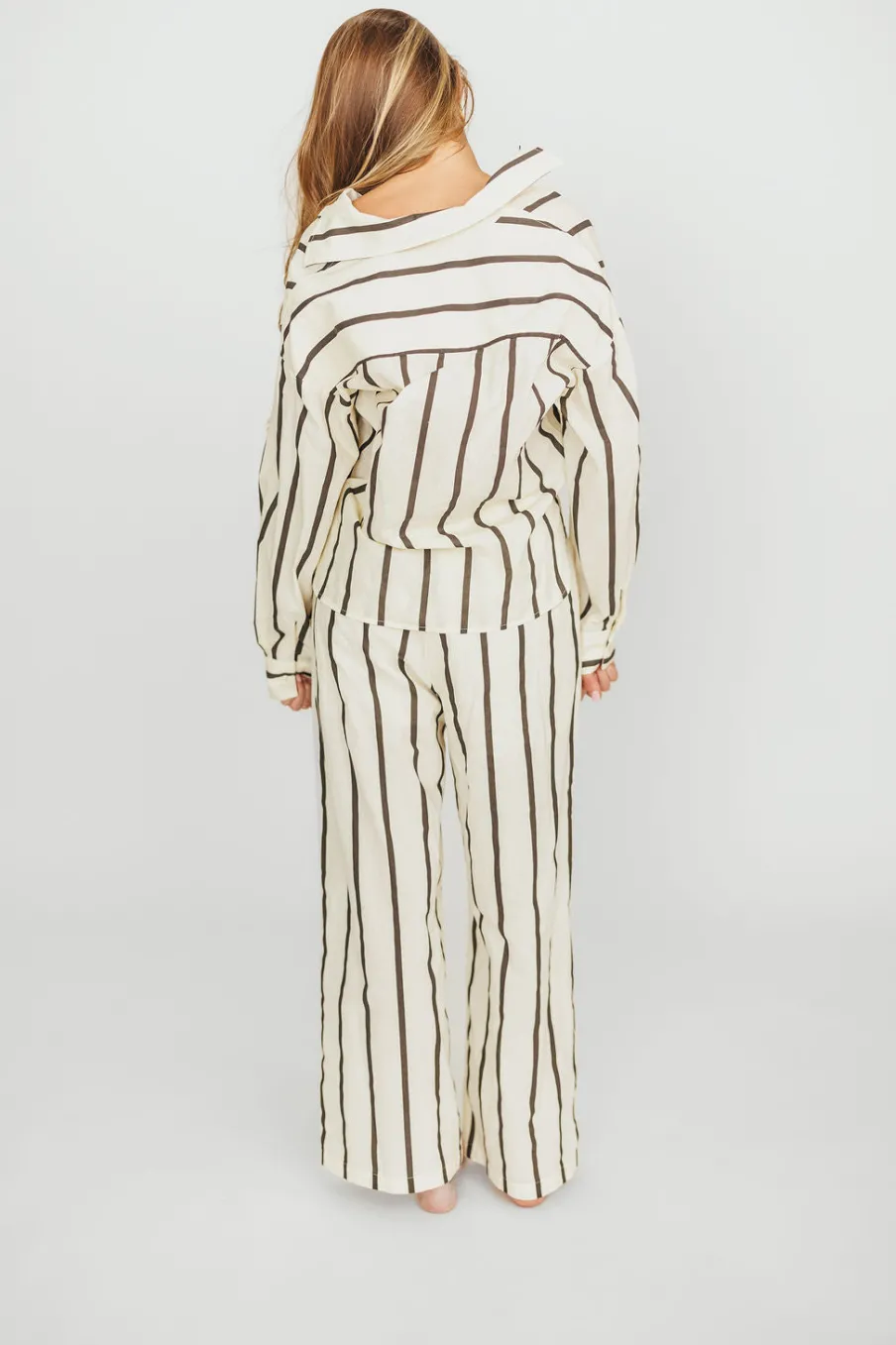 Hot Worth Collective Rowan Pants in Black Stripe