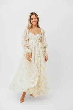 Sale Worth Collective Ryder Grace Maxi Dress in Cream