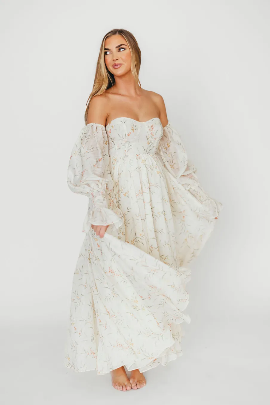 Sale Worth Collective Ryder Grace Maxi Dress in Cream