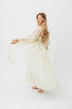 Sale Worth Collective Ryder Grace Maxi Dress in Cream