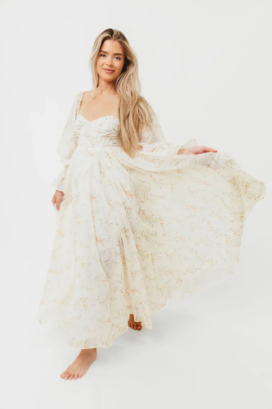 Sale Worth Collective Ryder Grace Maxi Dress in Cream