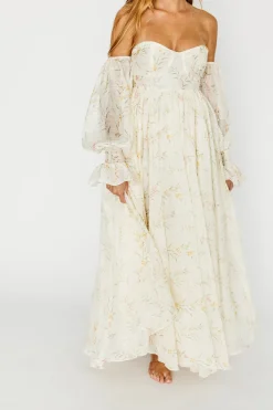 Sale Worth Collective Ryder Grace Maxi Dress in Cream