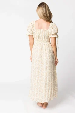 Clearance Worth Collective Savanna Steppe 100% Cotton Dress in Taupe - Bump Friendly & Inclusive