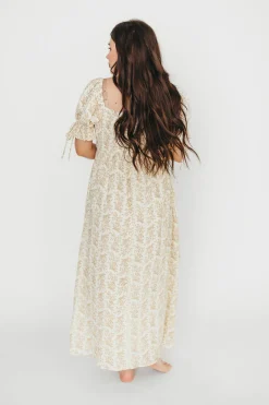 Clearance Worth Collective Savanna Steppe 100% Cotton Dress in Taupe - Bump Friendly & Inclusive