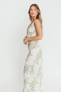 New Worth Collective Sawyer Vest Tank and Maxi Skirt Set in Cream Floral