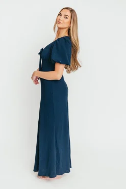 Sale Worth Collective Selena Bow Front Maxi Dress in Navy