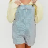 Sale Worth Collective Shannon Overalls in Denim/White