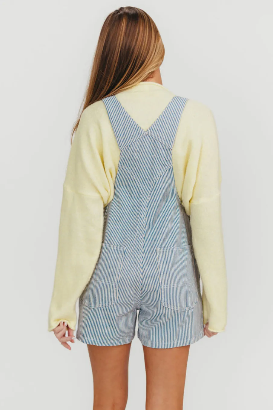Sale Worth Collective Shannon Overalls in Denim/White