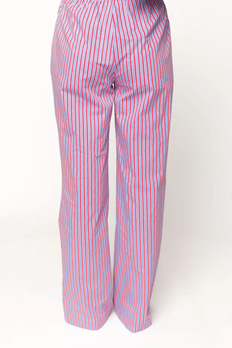 Best Worth Collective Shea Striped Pajama Pants in Blue/Red