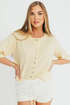 Sale Worth Collective Stacey Cardigan in Yellow
