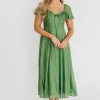 Online Worth Collective Stevie Bustier Midi Dress in Green