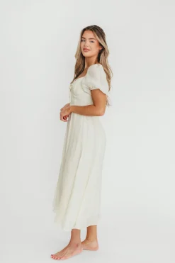 Hot Worth Collective Stevie Bustier Midi Dress in Cream