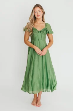 Online Worth Collective Stevie Bustier Midi Dress in Green