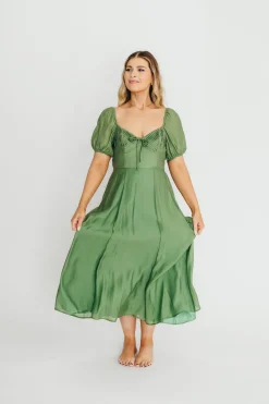 Online Worth Collective Stevie Bustier Midi Dress in Green