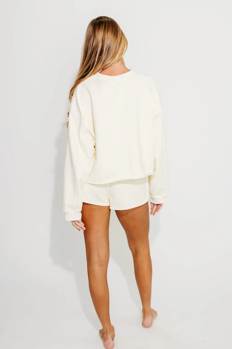 Best Worth Collective Team USA Pullover and Short Set in Ivory