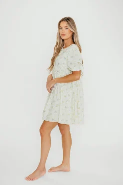 Sale Worth Collective Tess Floral Mini Dress in Lemon