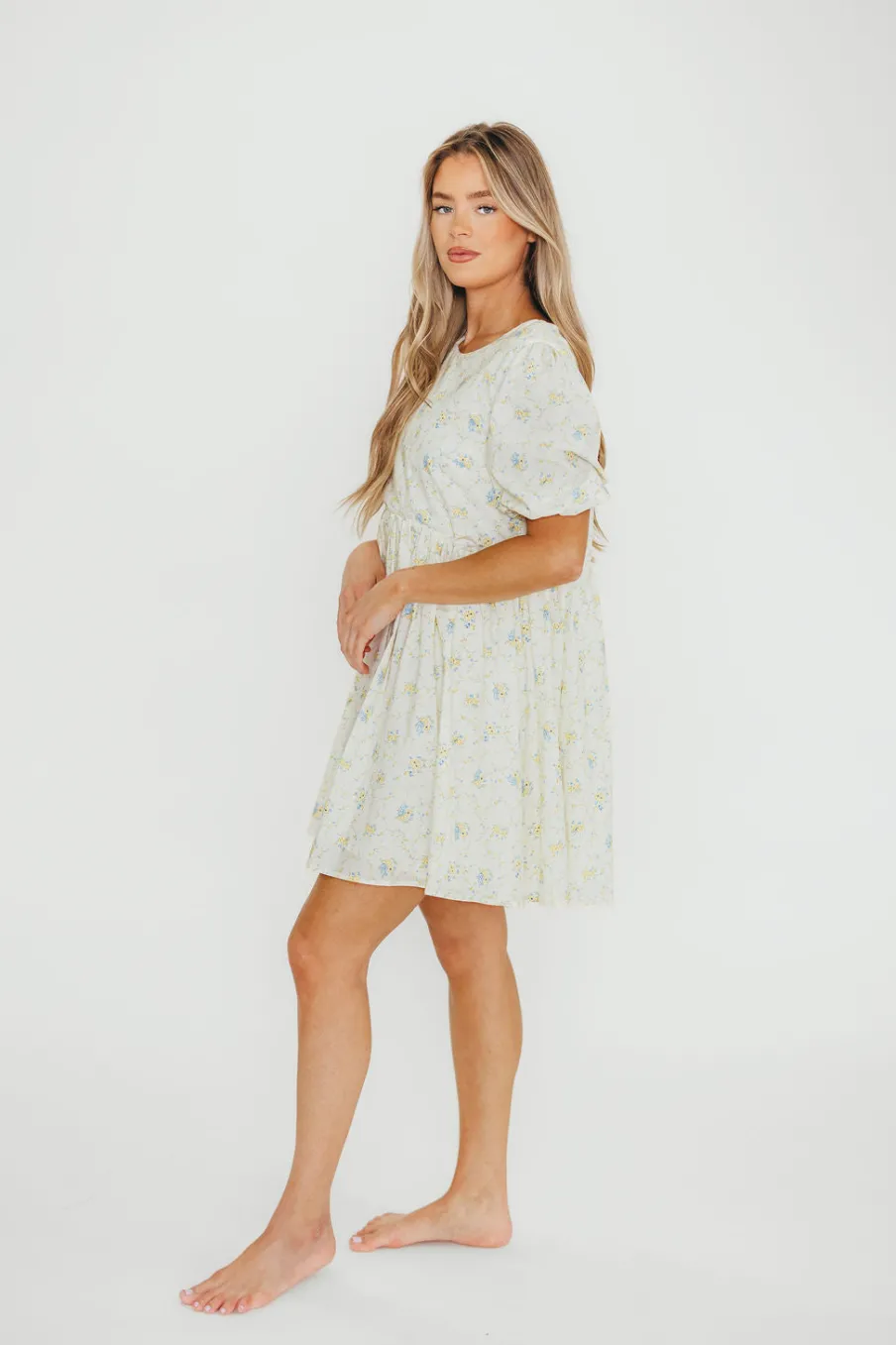 Sale Worth Collective Tess Floral Mini Dress in Lemon