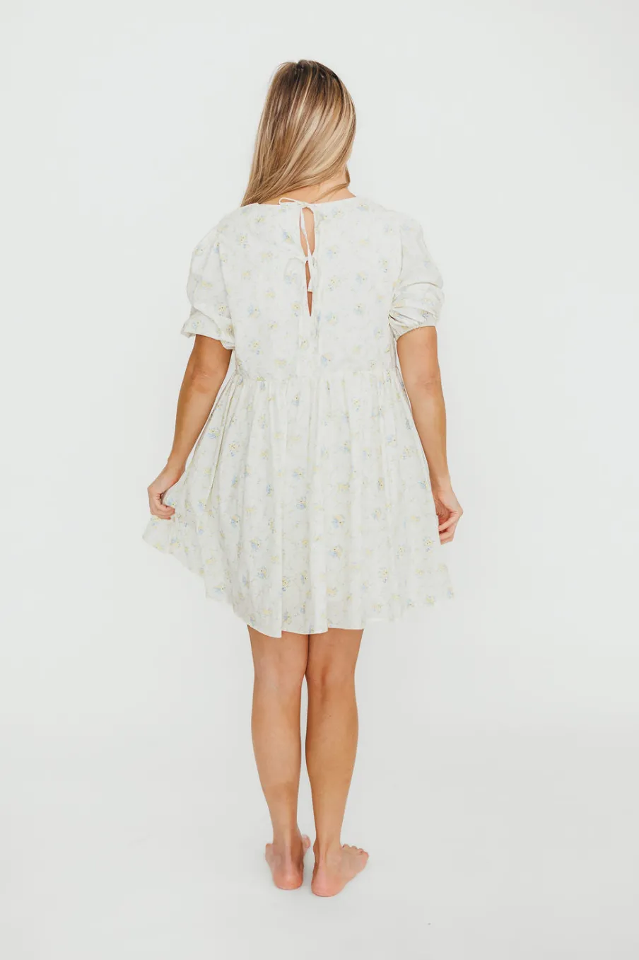 Sale Worth Collective Tess Floral Mini Dress in Lemon