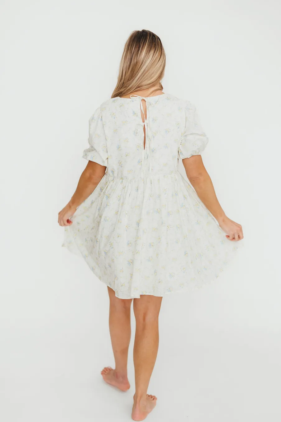 Sale Worth Collective Tess Floral Mini Dress in Lemon