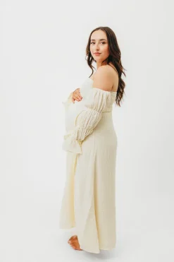 Best Worth Collective The 100% Cotton Haden Maxi Dress in Cream