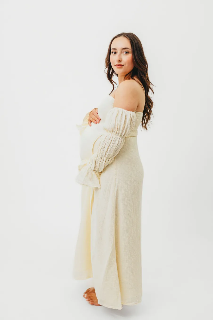 Best Worth Collective The 100% Cotton Haden Maxi Dress in Cream