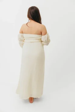Best Worth Collective The 100% Cotton Haden Maxi Dress in Cream