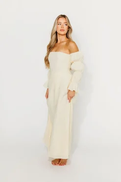 Best Worth Collective The 100% Cotton Haden Maxi Dress in Cream