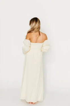 Best Worth Collective The 100% Cotton Haden Maxi Dress in Cream