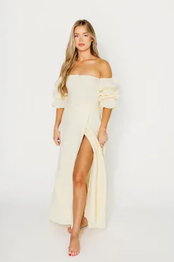 Best Worth Collective The 100% Cotton Haden Maxi Dress in Cream