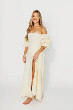Best Worth Collective The 100% Cotton Haden Maxi Dress in Cream