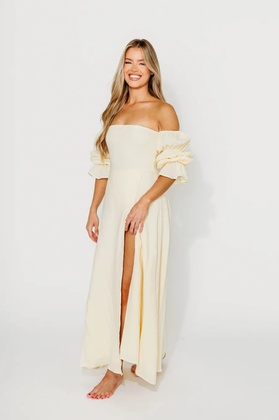 Best Worth Collective The 100% Cotton Haden Maxi Dress in Cream