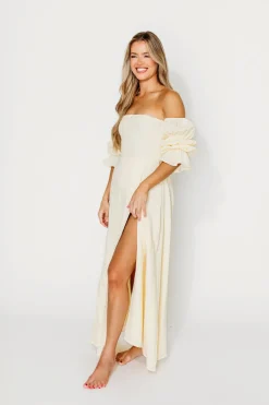 Best Worth Collective The 100% Cotton Haden Maxi Dress in Cream