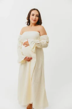 Best Worth Collective The 100% Cotton Haden Maxi Dress in Cream
