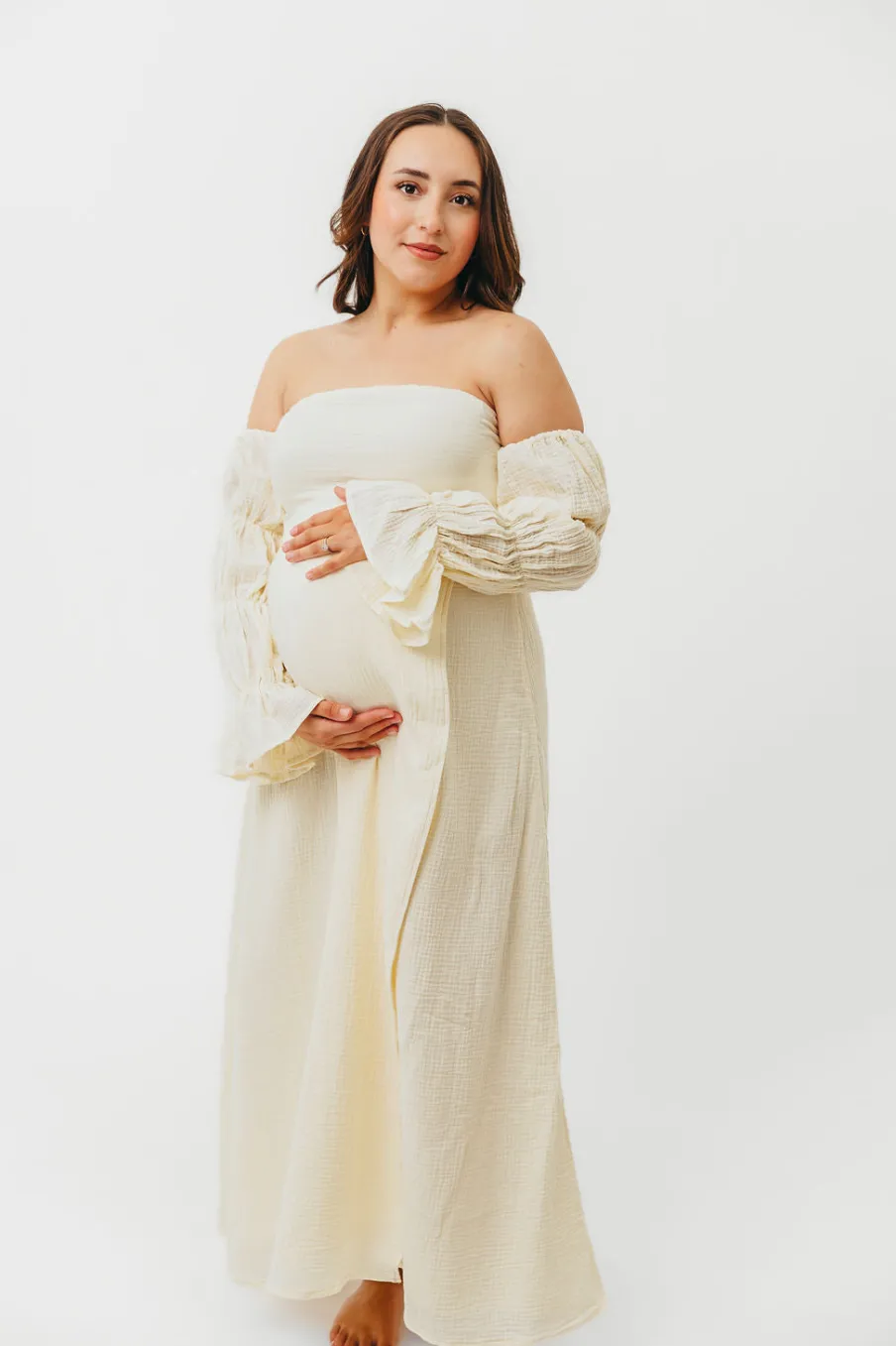 Best Worth Collective The 100% Cotton Haden Maxi Dress in Cream