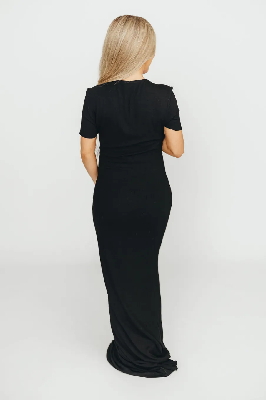 Outlet Worth Collective The Charlie Ribbed Maxi Dress in Black