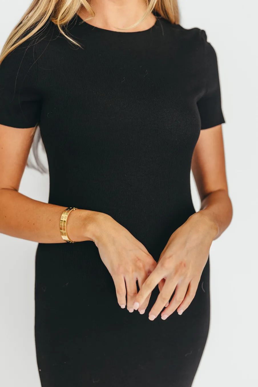 Outlet Worth Collective The Charlie Ribbed Maxi Dress in Black