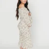 Discount Worth Collective The Chloe Midi Dress in Brown - Bump Friendly
