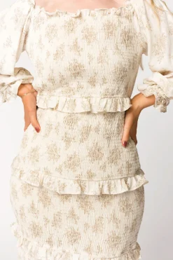 Discount Worth Collective The Chloe Midi Dress in Brown - Bump Friendly