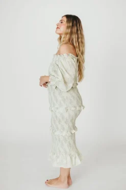Outlet Worth Collective The Chloe Midi Dress in Sage - Bump Friendly