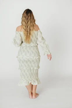 Outlet Worth Collective The Chloe Midi Dress in Sage - Bump Friendly