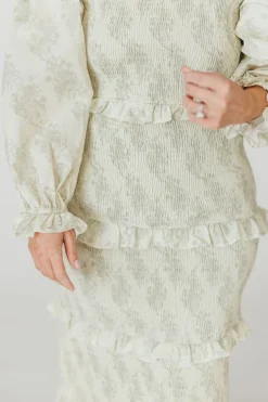 Outlet Worth Collective The Chloe Midi Dress in Sage - Bump Friendly