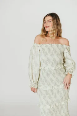 Outlet Worth Collective The Chloe Midi Dress in Sage - Bump Friendly