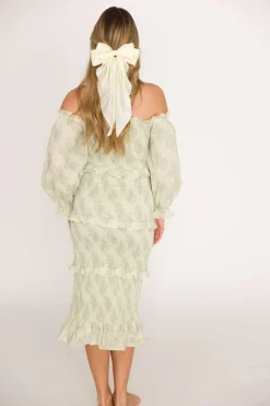 Outlet Worth Collective The Chloe Midi Dress in Sage - Bump Friendly