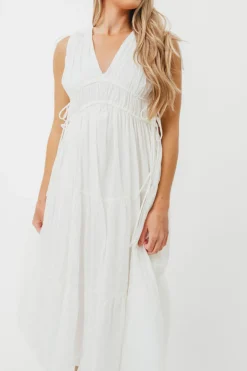 Outlet Worth Collective The Ellice Dress in White - 100% Cotton