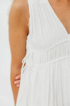 Outlet Worth Collective The Ellice Dress in White - 100% Cotton