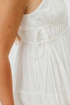 Outlet Worth Collective The Ellice Dress in White - 100% Cotton