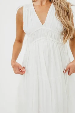 Outlet Worth Collective The Ellice Dress in White - 100% Cotton
